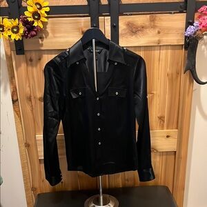 White House Black Market Men's Black Shirt Jacket